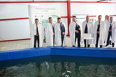 Предприятие по выращиванию радужной форели открылось в Столбцовском районе