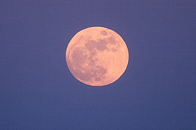Розовое полнолуние в небе Беларуси