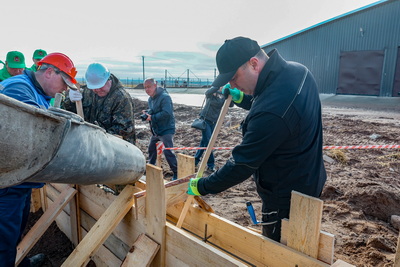 Республиканский субботник: помощь в возведении МТК оказали в Витебском районе