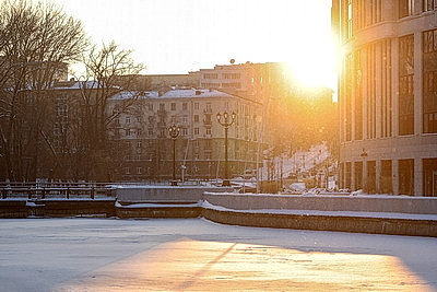 Солнечный январский день в Минске
