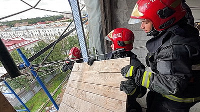 В Минске на стройке обрушились леса