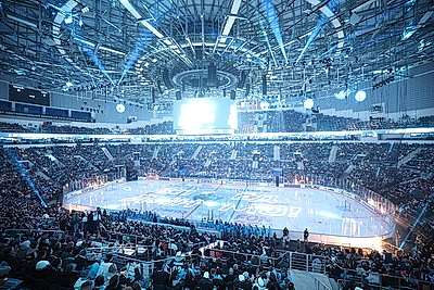 Лукашенко приехал на первую четвертьфинальную игру \"Динамо-Минск\" в плей-офф КХЛ