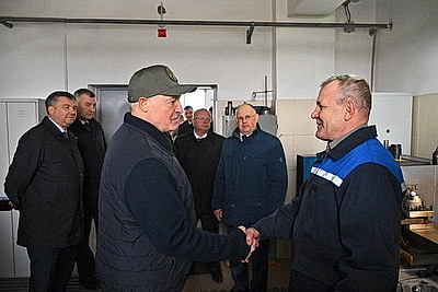 Cельское хозяйство и \"кондитерка\". Лукашенко посетил Наровлянский район