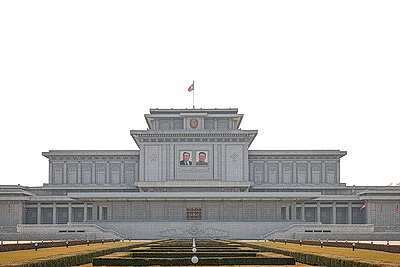 Лукашенко по прибытии в Пхеньян посетил Кымсусанский дворец Солнца и почтил память корейских вождей