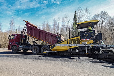В Лепельском районе идет реконструкция автодороги Р46