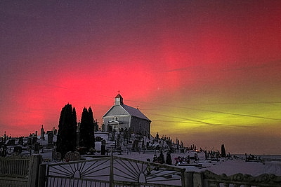 Полярное сияние в окрестностях Гродно