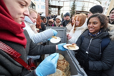 Интернациональная Масленица прошла в Витебском медуниверситете