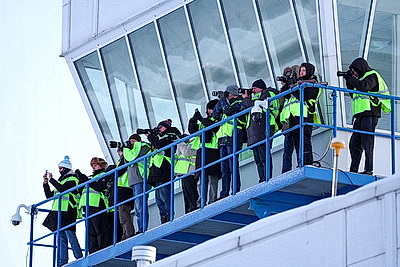 Национальный аэропорт Минск впервые провел зимнюю споттинг-сессию для фотографов