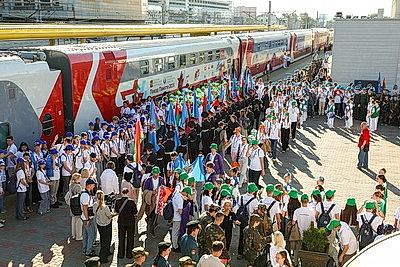 \"Поезд Памяти\" встретили в Минске