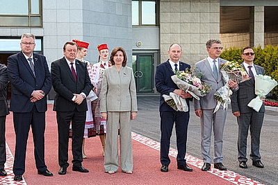 Матвиенко прибыла в Минск для участия в Форуме регионов Беларуси и России