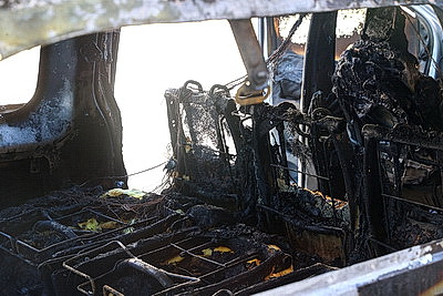 В Минске на Немиге горел автомобиль