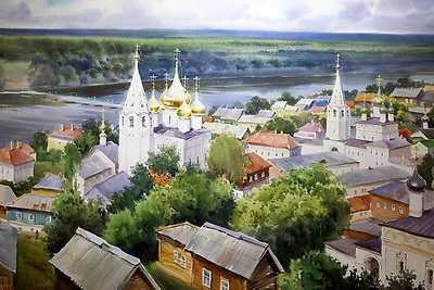 Российский художник Виталий Черногалов презентовал выставку акварели в Витебске