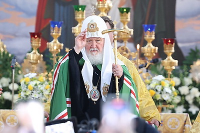 Патриарх Кирилл возглавил Божественную литургию в Свято-Воскресенском соборе Бреста