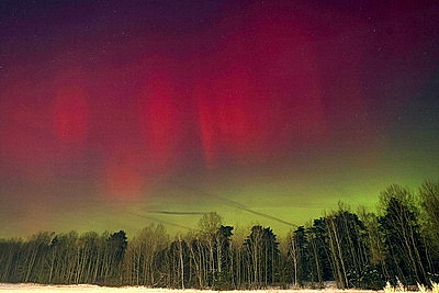 Полярное сияние в окрестностях Гродно