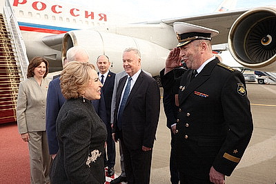 Матвиенко прибыла в Минск для участия в Форуме регионов Беларуси и России