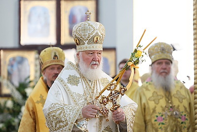 Патриарх Кирилл возглавил Божественную литургию в Свято-Воскресенском соборе Бреста