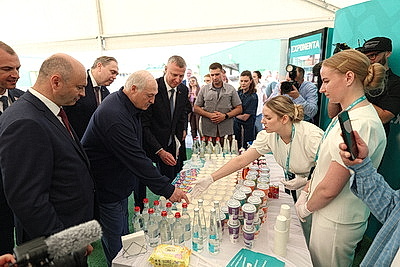 Лукашенко посетил хозяйство, где разводят красную породу коров