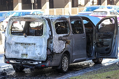 В Минске на Немиге горел автомобиль