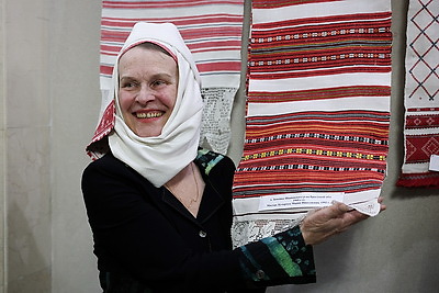 Коллекцию рушников показали гостям Большого театра на Вечере белорусской культуры