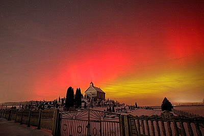 Полярное сияние в окрестностях Гродно