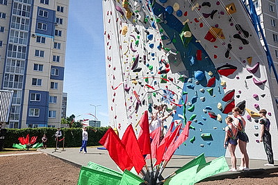 Самый высокий открытый скалодром в Беларуси появился в Могилеве