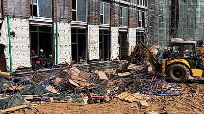 В Минске на стройке обрушились леса