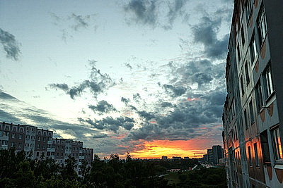 Летний закат над Минском