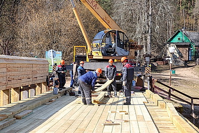 Ремонт водосбросного шлюза \"Домбровка\" на Августовском канале выполнен на 90%