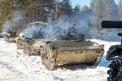 Внезапная проверка боеготовности проходит в 11-й отдельной механизированной бригаде в Слониме