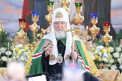 Патриарх Кирилл возглавил Божественную литургию в Свято-Воскресенском соборе Бреста