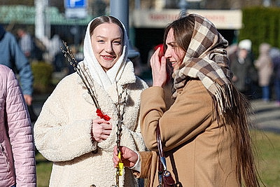 Православные верующие отметили Вербное воскресенье