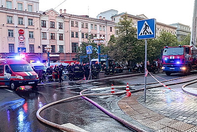 МЧС: пожар на ул.Ленина в Минске ликвидирован, никто не пострадал
