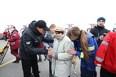 Три самолета с жителями Алешек прибыли в Беларусь