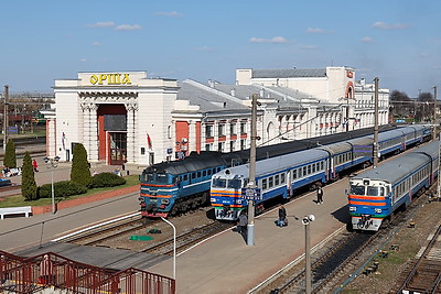 В Орше встретили первый беспересадочный поезд из Смоленска