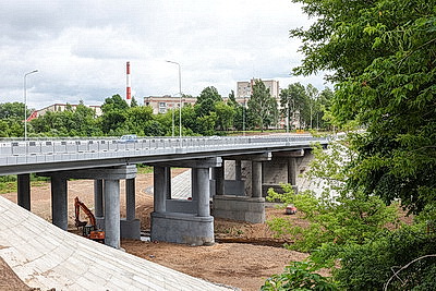 В Полоцке открыли движение по мосту через реку Полота после реконструкции