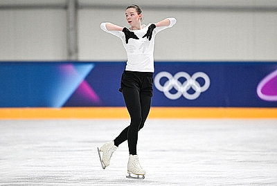 Фигурное катание: Сафонова провела тренировку перед соревнованиями на Олимпиаде