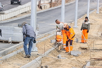 Монтаж пролетных сооружений на новой ветке моста через Мухавец в центре Бреста планируют начать летом