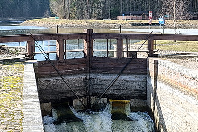 Ремонт водосбросного шлюза \"Домбровка\" на Августовском канале выполнен на 90%