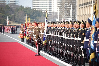 Церемония официальной встречи Лукашенко и Ким Чен Ына прошла в Пхеньяне