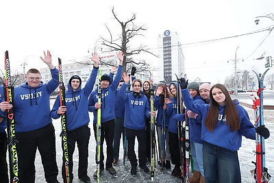 В Витебске стартовал лыжный патриотический поход по случаю 108-летия со дня рождения П.Машерова