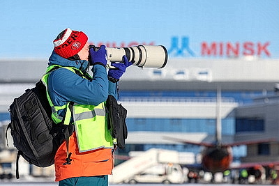 Национальный аэропорт Минск впервые провел зимнюю споттинг-сессию для фотографов