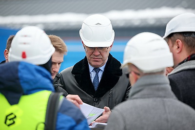 Кухарев посетил строительную площадку \"Газпром центра\" и нового корпуса 6-й ГКБ