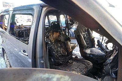 В Минске на Немиге горел автомобиль