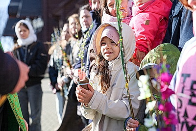 Православные верующие отметили Вербное воскресенье