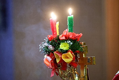 Благодатный огонь от храма Гроба Господня доставили в Гродно