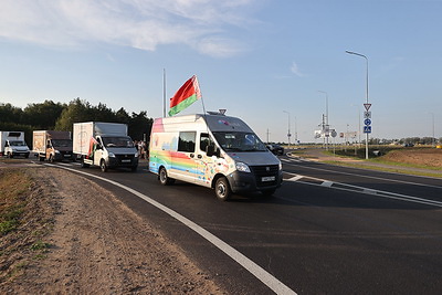 В Лиде торжественно открыли подъездную дорогу к райцентру с трассы М11