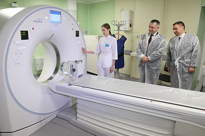 Высокоточный аппарат КТ установили в Мозырском онкодиспансере