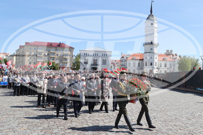 Народное возложение и митинг к 9 Мая прошли в Могилеве