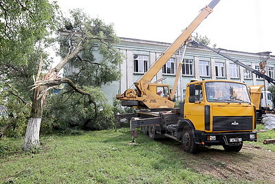 Ликвидация последствий непогоды в Гомеле