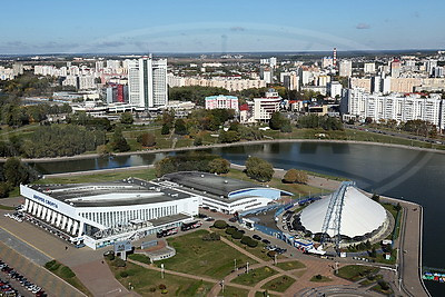 Минск. Архитектура центра города с высоты